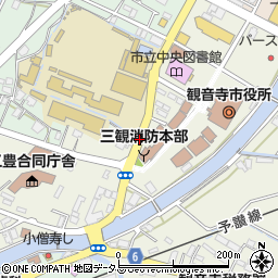 観音寺中央高校前周辺の地図
