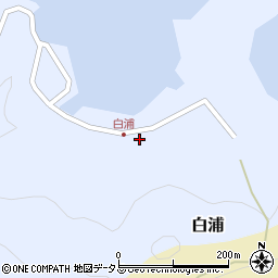 白浦簡易郵便局周辺の地図