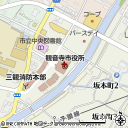 観音寺市役所　本庁市長周辺の地図