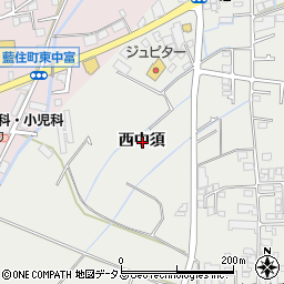 徳島県板野郡藍住町奥野西中須周辺の地図