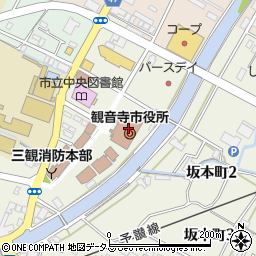 観音寺市役所　本庁副市長周辺の地図