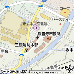 観音寺市役所教育委員会　教育総務課周辺の地図