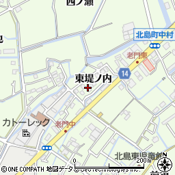 徳島県北島町（板野郡）中村周辺の地図