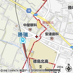 たけうち理容　勝瑞駅前店周辺の地図