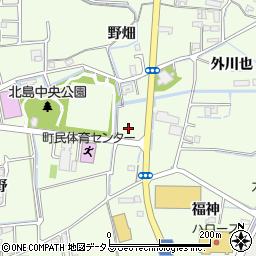 徳島県北島町（板野郡）中村（中内）周辺の地図