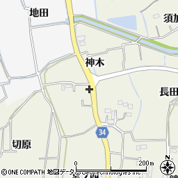 徳島県板野郡板野町矢武神木周辺の地図