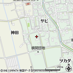 徳島県板野郡上板町西分横関周辺の地図
