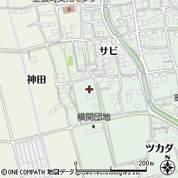 徳島県上板町（板野郡）西分（横関）周辺の地図