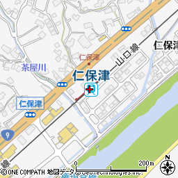 仁保津駅周辺の地図