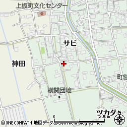 徳島県板野郡上板町西分サビ95-1周辺の地図