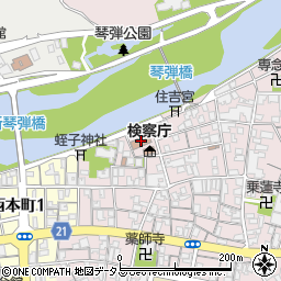 観音寺区検察庁周辺の地図