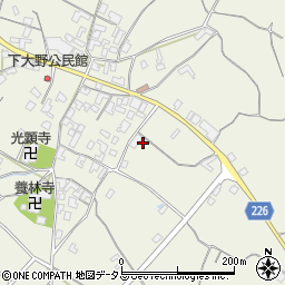 香川県三豊市山本町大野2606-1周辺の地図