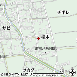 徳島県板野郡上板町西分松木周辺の地図