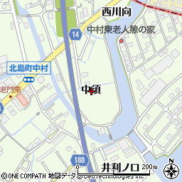 徳島県板野郡北島町中村中須周辺の地図