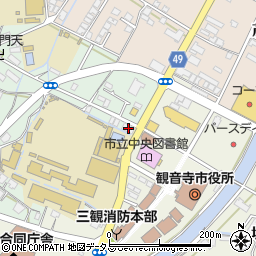 合カギ・キーセンターくわな・鍵師・観音寺店周辺の地図