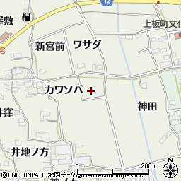 徳島県板野郡上板町神宅カワソバ周辺の地図