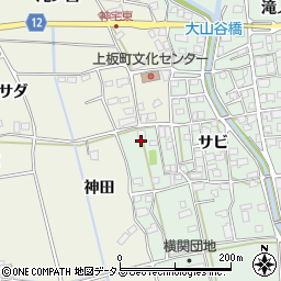徳島県板野郡上板町西分サビ12-9周辺の地図