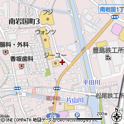 ジーユー岩国店駐車場周辺の地図