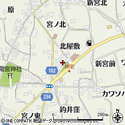 徳島県板野郡上板町神宅北屋敷周辺の地図