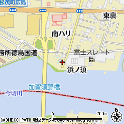 徳島県板野郡松茂町広島浜ノ須周辺の地図
