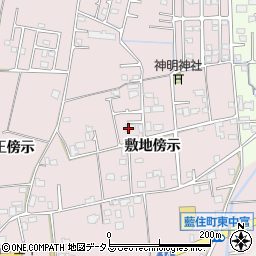 徳島県板野郡藍住町東中富敷地傍示周辺の地図