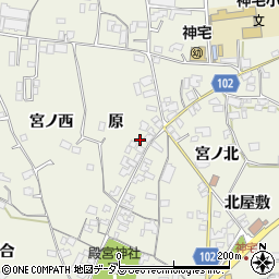 徳島県板野郡上板町神宅原周辺の地図