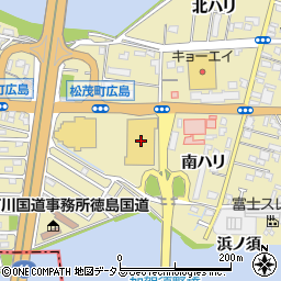 ヤマダデンキテックランド徳島松茂店周辺の地図