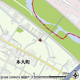 香川県観音寺市本大町周辺の地図