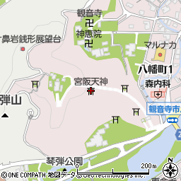 宮阪天神周辺の地図