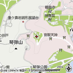 琴弾八幡宮周辺の地図