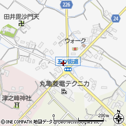香川県三豊市豊中町上高野82周辺の地図