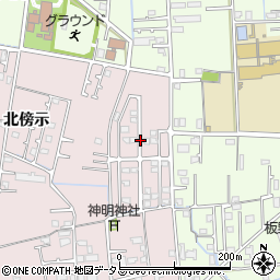 徳島県藍住町（板野郡）東中富（北傍示）周辺の地図