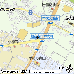 香川県観音寺市本大町1582周辺の地図