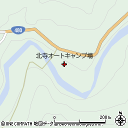 北寺オートキャンプ場周辺の地図