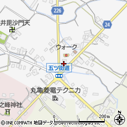 香川県三豊市豊中町上高野122周辺の地図