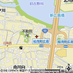 徳島県板野郡松茂町広島宮ノ前周辺の地図