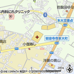 香川県観音寺市本大町1578周辺の地図