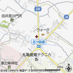 香川県三豊市豊中町上高野124周辺の地図