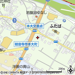香川県観音寺市本大町1598周辺の地図