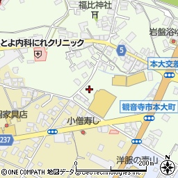 香川県観音寺市本大町1619周辺の地図