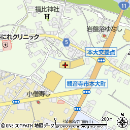 香川県観音寺市本大町1662周辺の地図