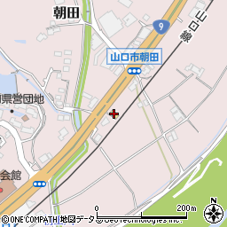 セブンイレブン山口朝田バイパス店周辺の地図