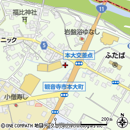 香川県観音寺市本大町1628周辺の地図