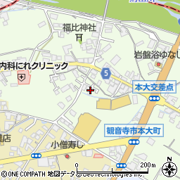 香川県観音寺市本大町1710-2周辺の地図