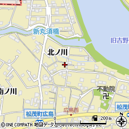 徳島県板野郡松茂町広島北ノ川47-19周辺の地図