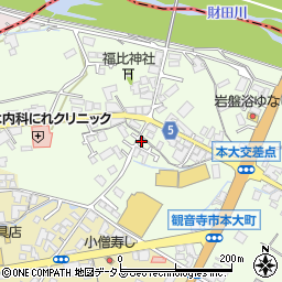 香川県観音寺市本大町1709周辺の地図