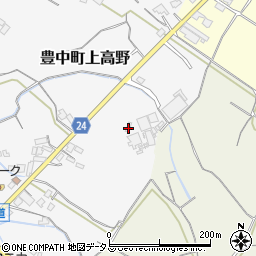 香川県三豊市豊中町上高野180周辺の地図