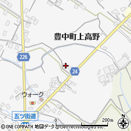 香川県三豊市豊中町上高野202周辺の地図