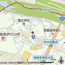 香川県観音寺市本大町1703-1周辺の地図