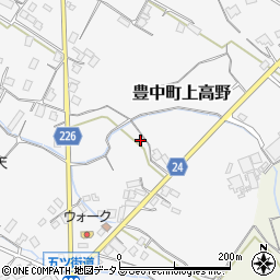 香川県三豊市豊中町上高野214周辺の地図